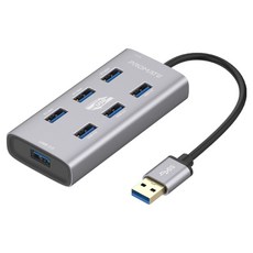 ESENSE 逸盛 鋁合金7埠 USB3.0 集線器, 7 Port擴充, 連接多個裝置, USB 3.0高速傳輸, 01-EHB737PA, 1個