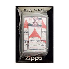 ZIPPO防風打火機 48142 灰色圖案 經典耐用 時尚配件, 57 x 38 x 13mm, Flat Grey Color Image