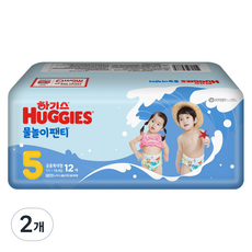 하기스 물놀이팬티 특대형 아동용 12p, 5단계, 24매
