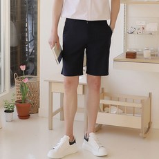 플레이즈 남성용 허리안감 실리콘 린넨 반바지