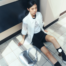 Lap 女款透視口袋半夾克 AR2WZ460