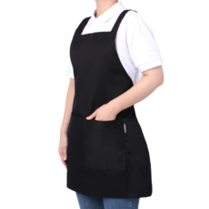 라미아스텔라 도톰한 H형 카페 바리스타 앞치마 S, 블랙, 1개