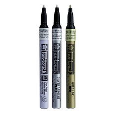 櫻花 PMKA-3CH1 1.0 油漆筆,3色1組 - 精細筆尖，多材質適用, 3色, 1組