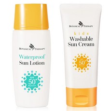 보타니컬테라피 키즈 워셔블 썬크림 SPF50+ PA++++ 60ml + 워터프루프 썬로션 50ml 타니컬테라피 키즈 워셔블 썬크림 SPF50+ PA++++ 60ml + 워터프루프 썬로션 50ml