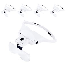 眼鏡放大鏡頭型 白色, 單品, 5個