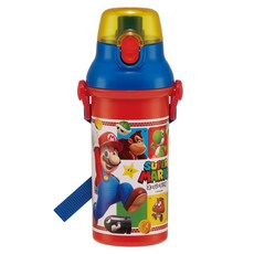 스케이터 PSB5SANAG 항균 다이렉트 보틀, 슈퍼마리오, 480ml, 1개 480ml, 1개
