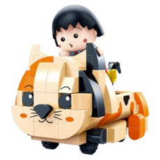 BanBao 邦寶積木 櫻桃小丸子迴力車積木, 貓咪造型, 兒童益智玩具, 1組