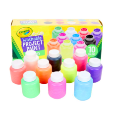 Crayola 繪兒樂 可水洗兒童顏料 亮霓虹, 59ml, 2oz, 10色