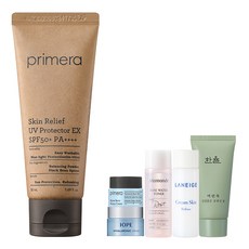 프리메라 스킨 릴리프 유브이 프로텍터 이엑스 선스크린 SPF50+ PA++++50ml + 아모레퍼시픽 5종, 1세트