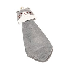 收納貓擦手巾 40 x 21cm 灰白, 2個, 1組