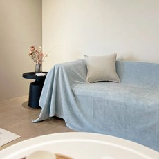 法式防水防貓抓沙發布，薄荷藍180*90 滌綸材質, 180 x 90cm, 薄荷藍, 1個