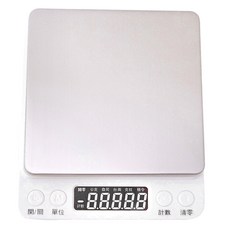 不鏽鋼電子秤 3000g 繁體版 皓月白/櫻花粉, 0.1公克高精度, LED螢幕, 一鍵清零, I-2000, 1台