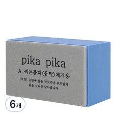 스페이스쉴드 피카피카 유막 물때 유리 청소 스펀지 본품, 6개