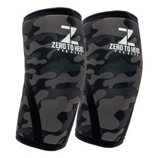 제로투히어로 네오프렌 헬스 팔꿈치보호대 7mm Black camo 양쪽 세트, 1세트