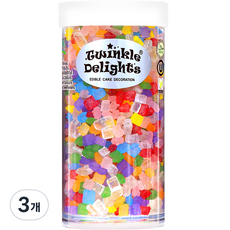 퀄리티스프링클 레인보우 스파클링 슈가, 80g, 3개