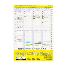 KOKUYO 國譽 Campus 週間時間軸 活頁紙計畫罫 B5 26孔 30枚, B5(257 x 182mm), 30張, 1包