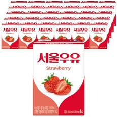 서울우유 멸균딸기우유200ml, 200ml, 48개