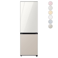 [색상선택형] 삼성전자 비스포크 냉장고 방문설치, 글램 화이트 + 새틴 베이지,