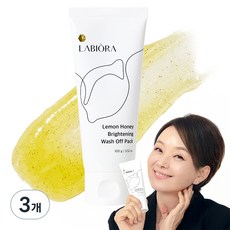 라비오라 레몬 허니 브라이트닝 워시오프 팩 100g, 3개, 1개입 1개입, 3개
