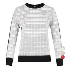 luxgolf 女圓領拼色防風針織套頭衫 LB4W816W
