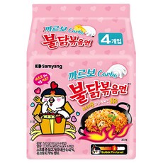 Samyang Foods 三養 奶油白醬火辣雞肉風味鐵板炒麵, 4包