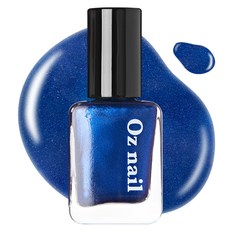 Oz nail Shine Mood指甲油, 44緞藍色, 8ml, 1個
