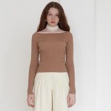 더센토르 여성용 OFF SHOULDER RIBBED 니트탑 BC20AWKN29