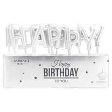 JAMAN 捷慢 HAPPY BIRTHDAY 生日蠟燭套裝，蠟燭長度約2.8cm，燃燒時間約5分鐘, 1組