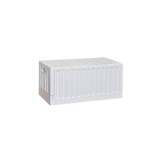 livinbox 樹德 貨櫃收納椅 FB-6432, 摺疊設計, 附隔板, 640x320x300mm, 白色, 1個
