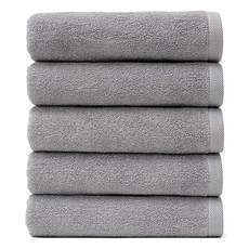 타월톡톡 호텔 고급 수건 30수 140g, 그레이, 5개 그레이, 5장