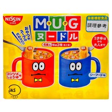 NISSIN 日清 馬克杯麵, 4食入2味 (各2食), 日式美味小餐 快速出餐, 適合工作、學習間隙, 滿足日常輕食需求, 1袋