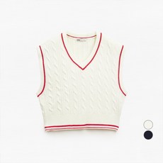 MIXXO 女款拼色絞花背心