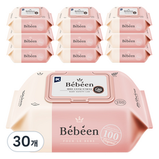 베베앙 오리지널 아기물티슈 캡형 52gsm, 52g, 100매, 30개