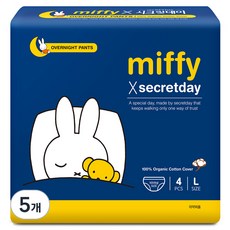 시크릿데이 미피 입는오버나이트, 대형, 4개입, 5개