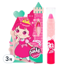 핑크공주 핑키 어린이 립 크레용 2.5g, 02 큐티핑크, 3개