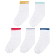 JumpingChickpea 幼兒款涼爽網狀線條襪子 5雙組
