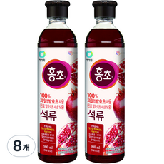 청정원 홍초 100% 자연발효초 사용 석류, 900ml, 8개