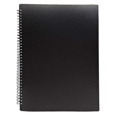 無品牌 A4不反光樂譜文件夾 30頁/60面 黑色 螺旋裝訂 文件收納 資料整理, 1本