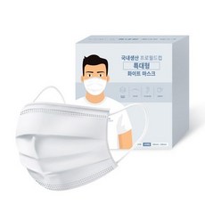 프로월드컵 특대형 마스크, 100개입, 1개, 화이트