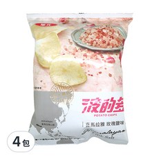 華元 波的多 洋芋片 喜馬拉雅玫瑰鹽, 34g, 4包
