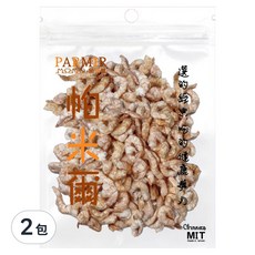 PARMIR 帕米爾 犬貓用極鮮凍乾蝦仁, 冷凍乾燥技術, 保留營養, 攜帶方便, 真空保存, 常溫存放, 蝦仁, 110g, 2包