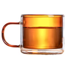 彩色雙層咖啡杯, 250ml 耐熱防爆咖啡杯, 咖啡色, 1個