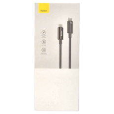 Baseus 倍思 鎢金PD TypeC E芯 240W快充線, 支援48V/5A大電流, 2m, 黑色, 1條