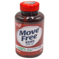 Move Free 益節 葡萄糖胺錠 2000mg, +33% 加強型, 150錠/瓶, 提升行動力, 195g, 1罐