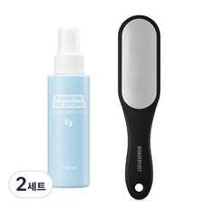바디바 원더풋 발각질제거 소프너 + 풋파일 세트, 2세트