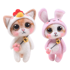 아트베니 DIY 펠트 패키지, 병아리 고양이, 토끼 고양이, 1개