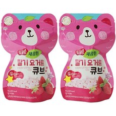 오가닉스토리 푸름맘 요거트 큐브 16g, 2개, 새콤한 딸기맛
