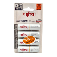 FUJITSU 富士通 鎳氫低自放充電電池, 3號 4個, 2000mAh, 4個裝, 1組