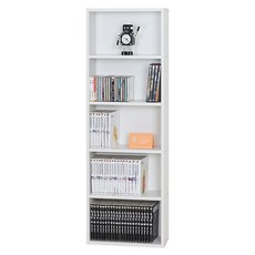 모던 D170 슬림 책장 400, 크림화이트, 5단 5단, 크림화이트