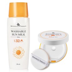 보타니컬테라피 베이비 워셔블 썬밀크 SPF32 PA++ 80ml + 보타니컬테라피 워셔블 썬팩트 SPF35 PA++ 15g, 1세트
